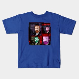 BRAM STOKER, GOTHIC WRITER OF DRACULA, COLLAGE Kids T-Shirt